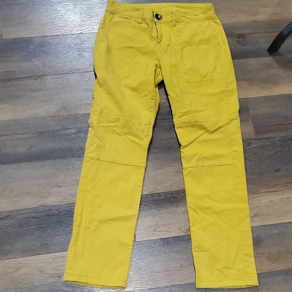 CAbi Yellow Chinos Straight-Leg Pants